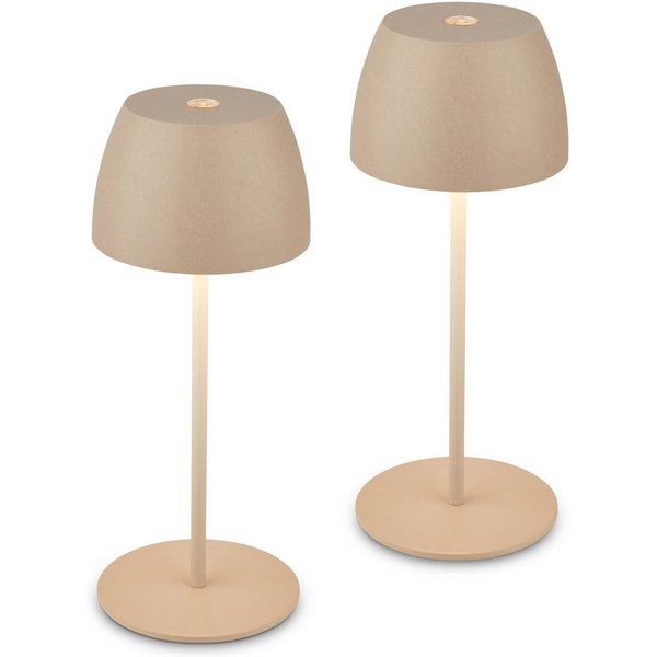 Briloner Leuchten LED Tischleuchte kabellos dimmbar touch Tischlampe Akku Indoor/Outdoor, LED fest integriert, Tischlampe kabellos 20 x 8 cm versch. Farben 2,5W