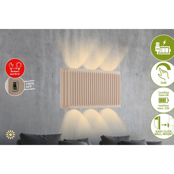 Briloner Leuchten LED Wandleuchte FADE, LED fest integriert, 17,5x9x4,5 cm, Wohnzimmer, Flur, Schlafzimmer