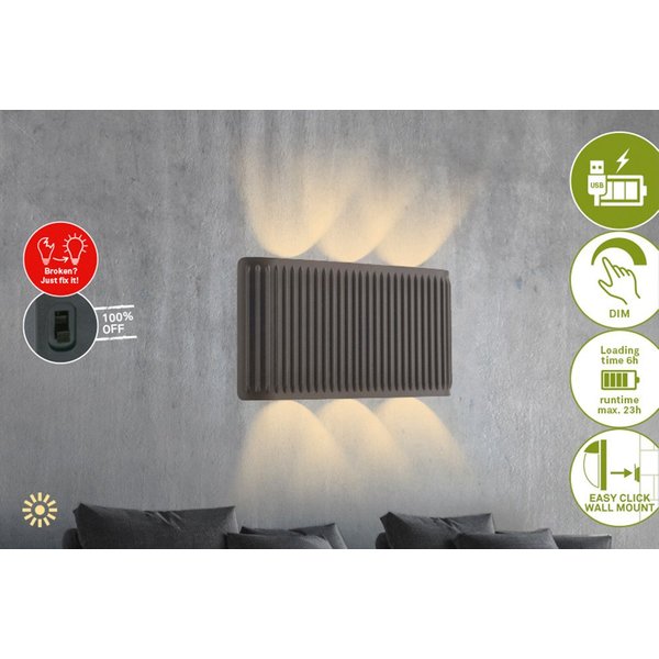 Briloner Leuchten LED Wandleuchte FADE, LED fest integriert, 17,5x9x4,5 cm, Wohnzimmer, Flur, Schlafzimmer
