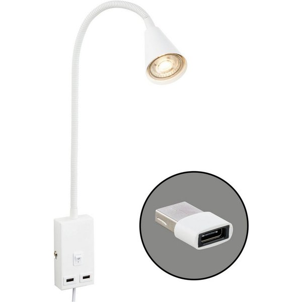 Briloner Leuchten Nachttischlampe JUSTRA Tischlampe