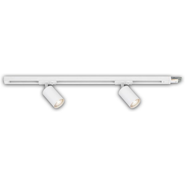 Briloner Leuchten Schienensystem-Sets RAIL, ohne Leuchtmittel, Schienensystem Rail 0,75 m Weiß max. 9W Decke Wohnzimmer Büro Küche