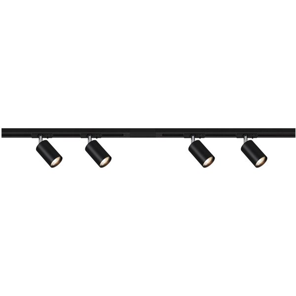 Briloner Leuchten Schienensystem-Sets RAIL, ohne Leuchtmittel, Schienensystem Rail 1,5 m Schwarz max. 9W Decke Wohnzimmer Büro Küche