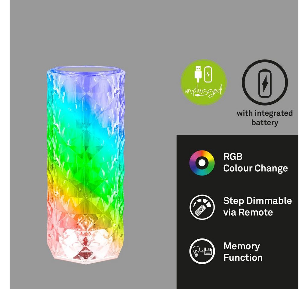 Briloner Leuchten Tischleuchte 7463010, Dimmfunktion, LED fest integriert, 2700K - Extra-Warmweiß – Bild 2 von 5