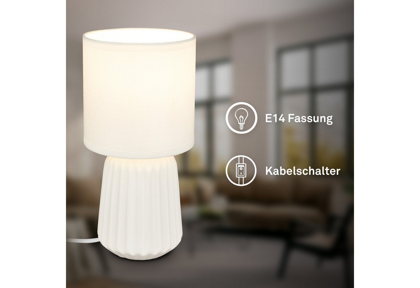 Briloner Leuchten Tischleuchte INO Tischlampe – Bild 3 von 5