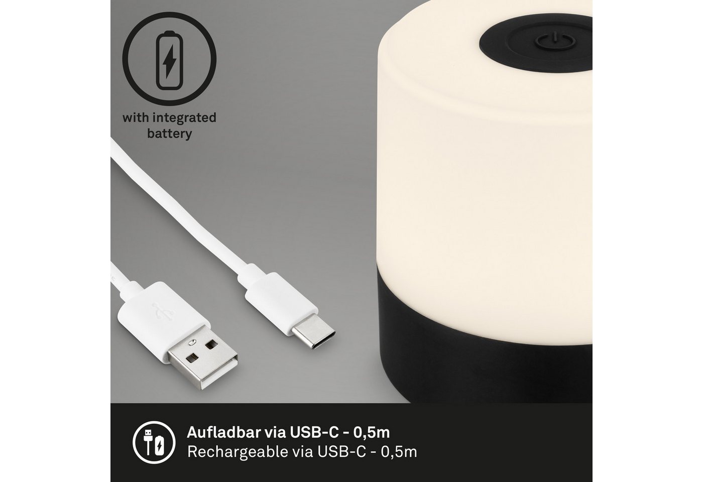 Briloner Leuchten Tischleuchte Tischleuchte SMAL, LED fest integriert – Bild 5 von 5