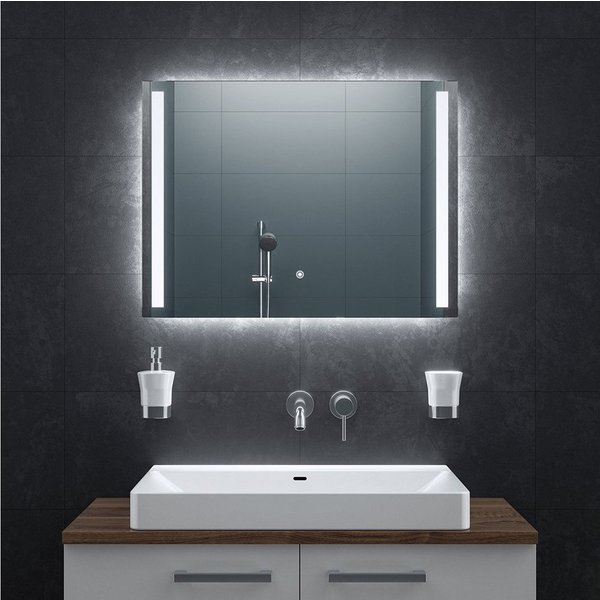 Bringer Badspiegel BRS103, Badezimmerspiegel mit Anti-Beschlag und Speicherfunktion