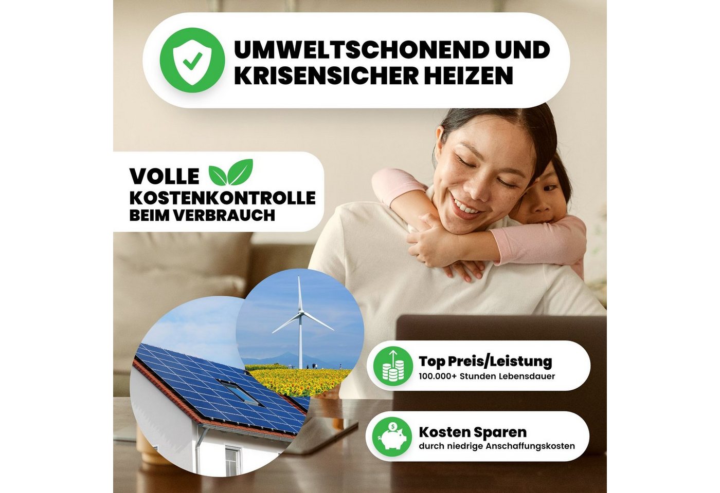 Bringer Infrarotheizung Standgerät, 300-1200 Watt, inkl. Standfüße, 5 Jahre Garantie, TÜV – Bild 3 von 5