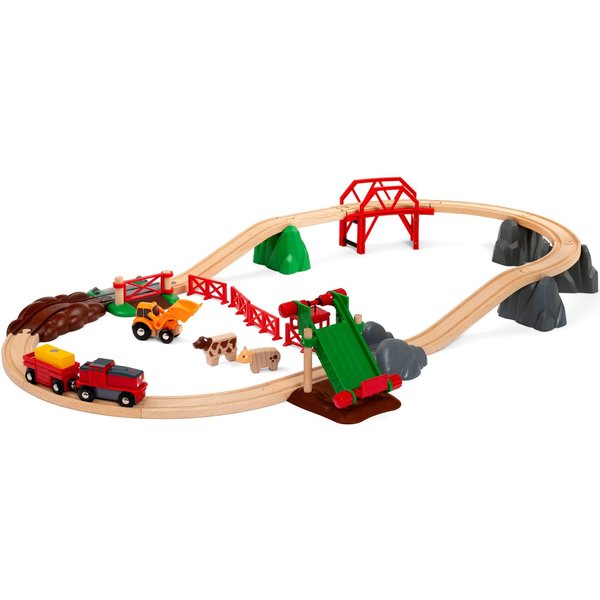 BRIO® Spielzeug-Eisenbahn Großes Bahn Bauernhof-Set, (30-tlg)