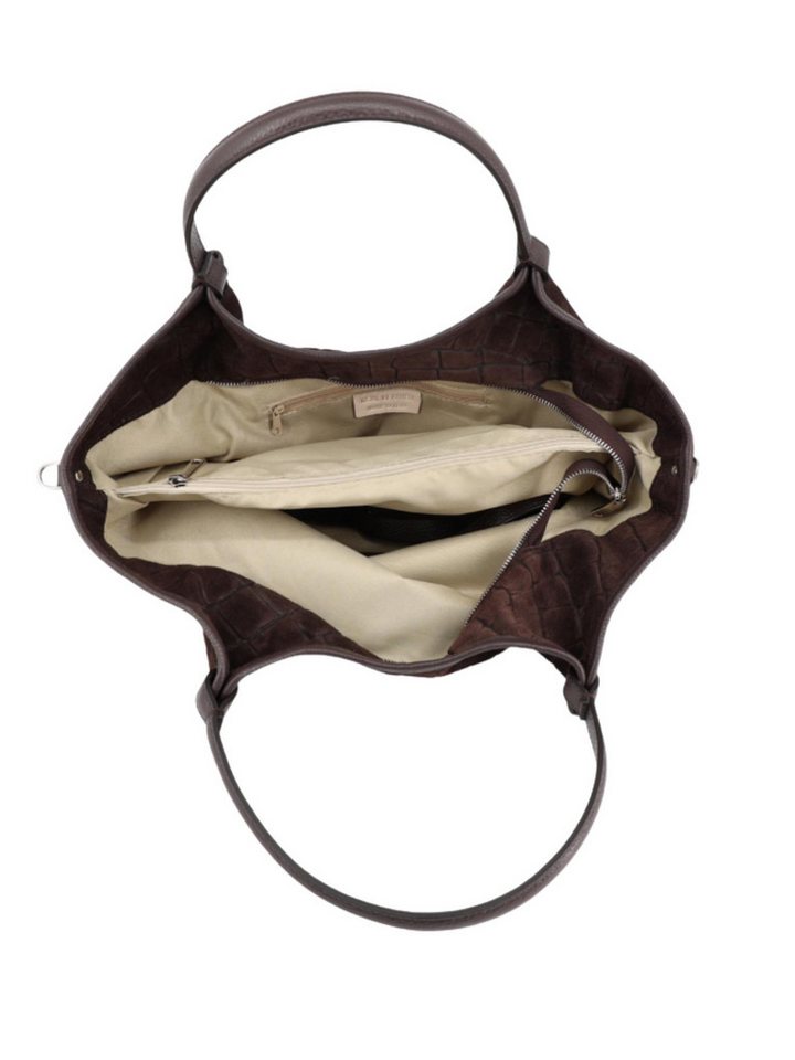 BRISE TASCHE Shopper Geräumiger Echtleder-Shopper mit Schulterriemen und 3 Fächern, Echtleder, Reißverschlussfächer, abnehmbarer Schulterriemen – Bild 4 von 4