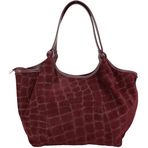 BRISE TASCHE Shopper Geräumiger Echtleder-Shopper mit Schulterriemen und 3 Fächern, Echtleder, Reißverschlussfächer, abnehmbarer Schulterriemen