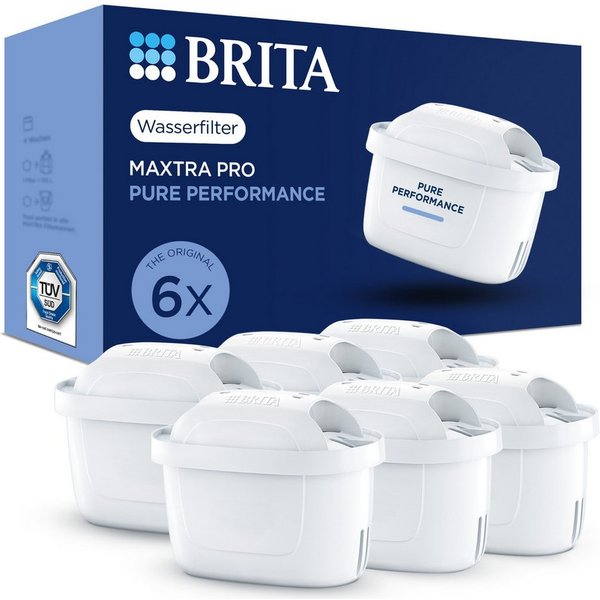BRITA Wasserfilter MAXTRA PRO ALL-IN-1, Zubehör für BRITA Tischwasserfilter, 4-stufiges-Filtersystem