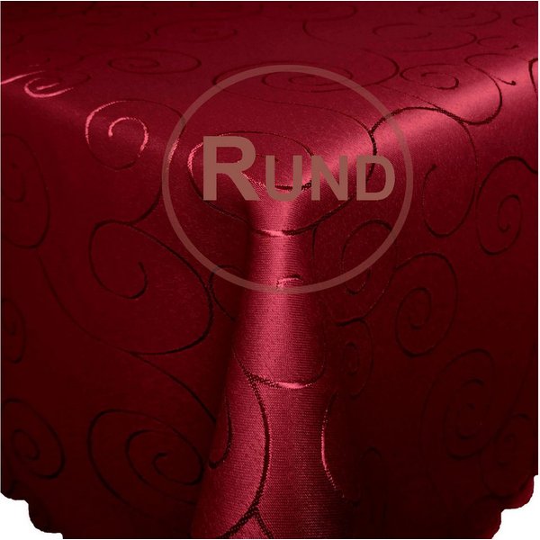 Bronze Tischdecke ORAMENTE Tischdecke Weinrot Rund 135 cm bügelfrei, strapazierfähig, bügelfrei