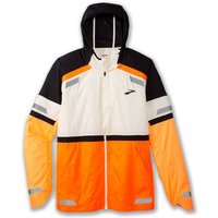 BROOKS Herren Funktionsjacke Run Visible Jacket 2.0, Größe XL in Weiß