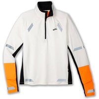 BROOKS Herren T-Shirt Run Visible 1/2 Zip 2.0, Größe M in Weiß