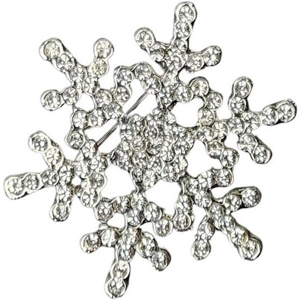 MayTree Brosche MayTree Brosche "Schneeflocke", brilliant (Stück, 1-tlg), Metallbrosche mit Strass
