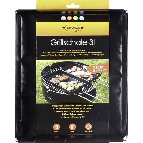 Broszio Grillrosteinsatz Brozio Durandal Selection Grillschale 3 L, Glas