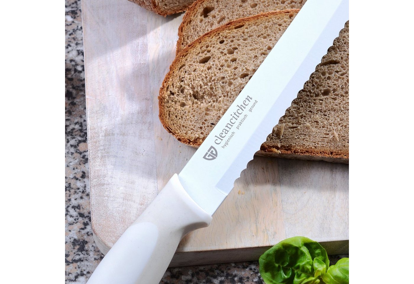 GRÄWE Brotmesser GRÄWE Brotmesser WEIß, Serie CLEANCITCHEN – Bild 2 von 3