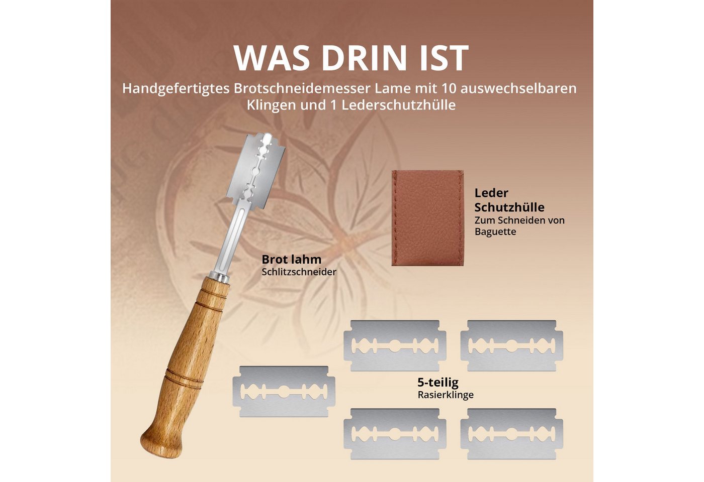 Layba Brotmesser LAYBA Brotmesser Bäckermesser-Set – Bild 5 von 5