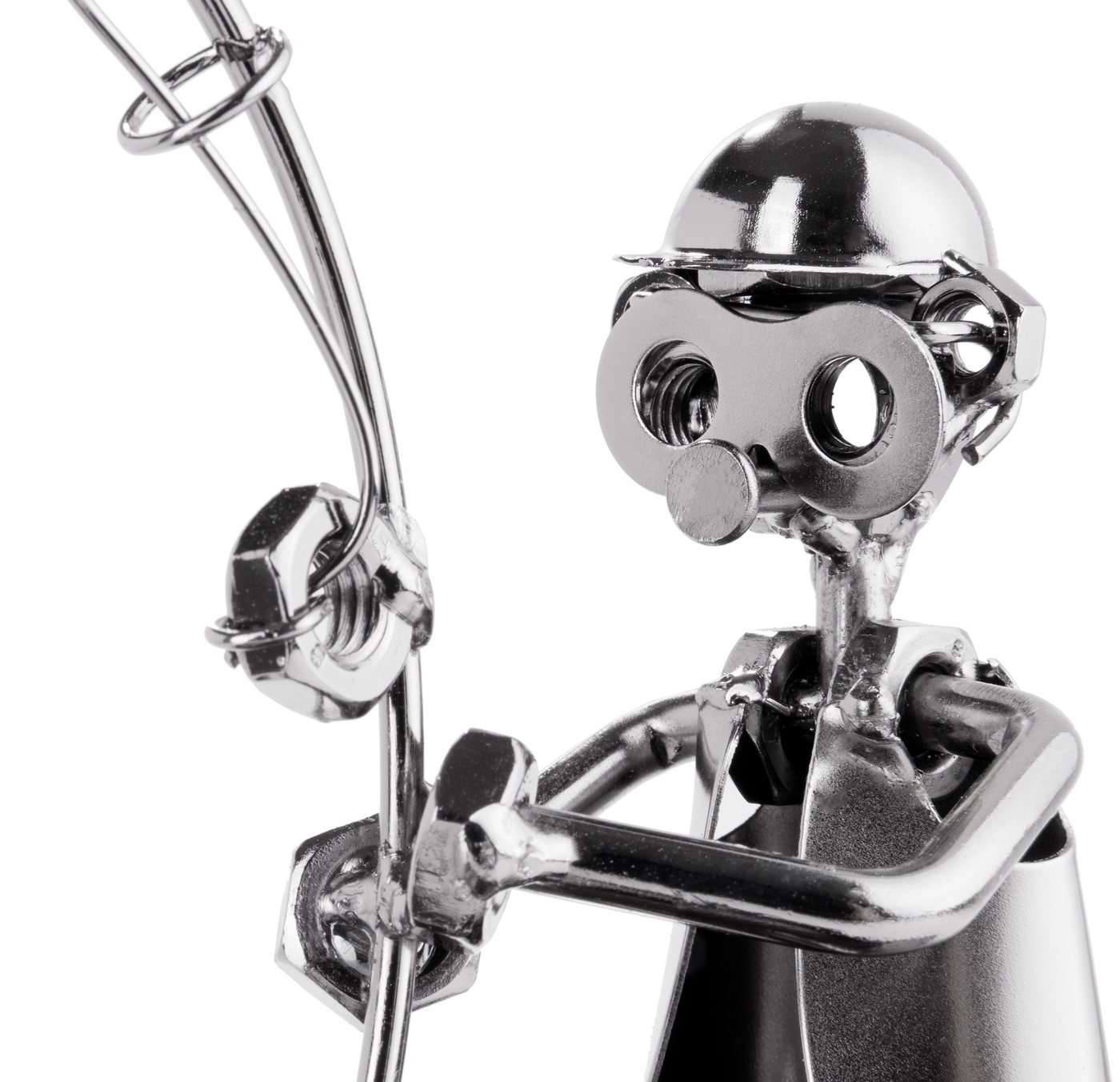 BRUBAKER Dekofigur Schraubenmännchen Angler im Boot (1 St), kunstvolle Metallskulptur für Angler und Fischer – Bild 3 von 5