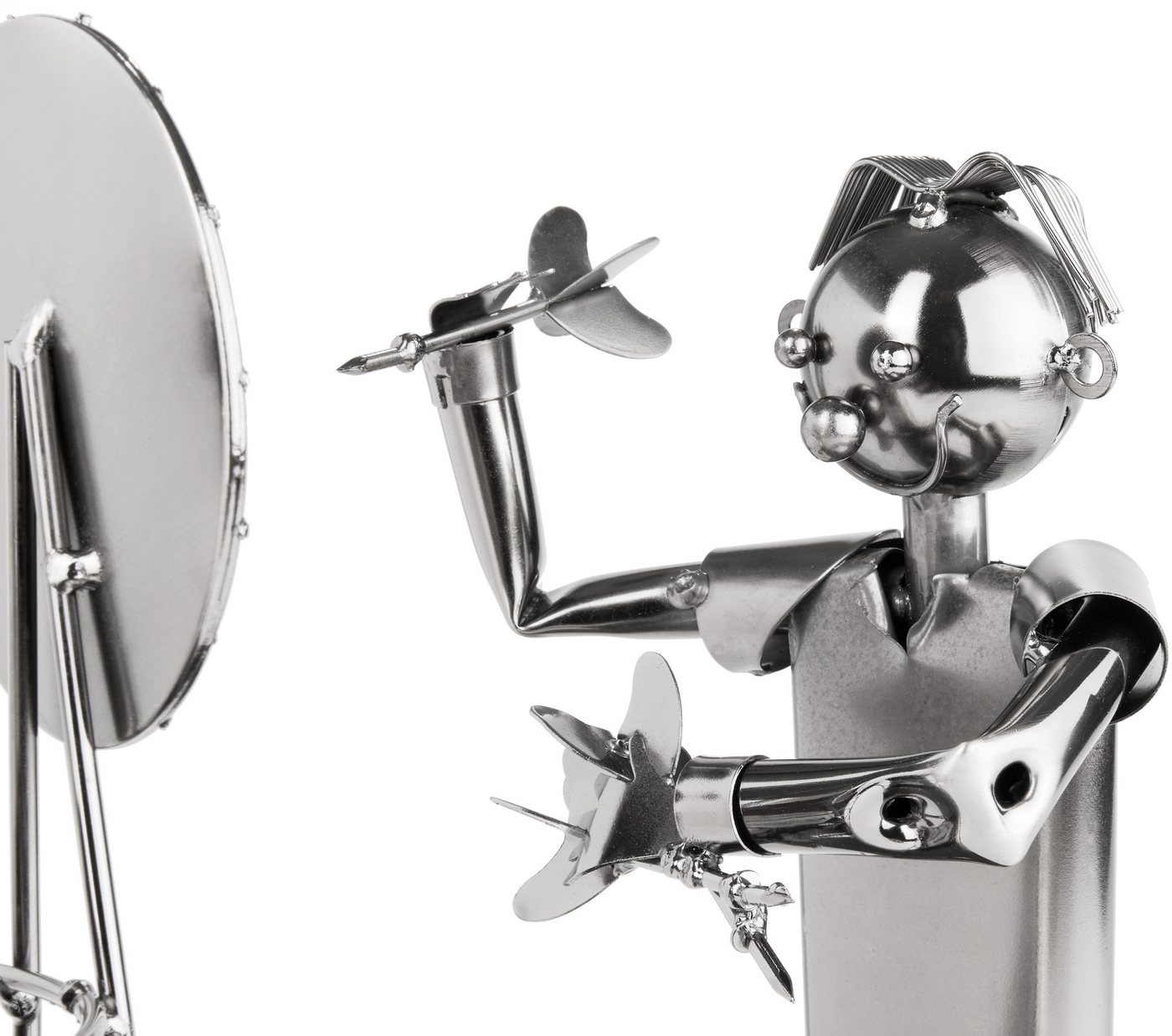 BRUBAKER Flaschenhalter Bierflaschenhalter Darts Meisterschaft, (Bier Halter mit Grußkarte für Dartspieler und Darts Fans, 1-St), Metall Skulptur Flaschenstände – Bild 3 von 5
