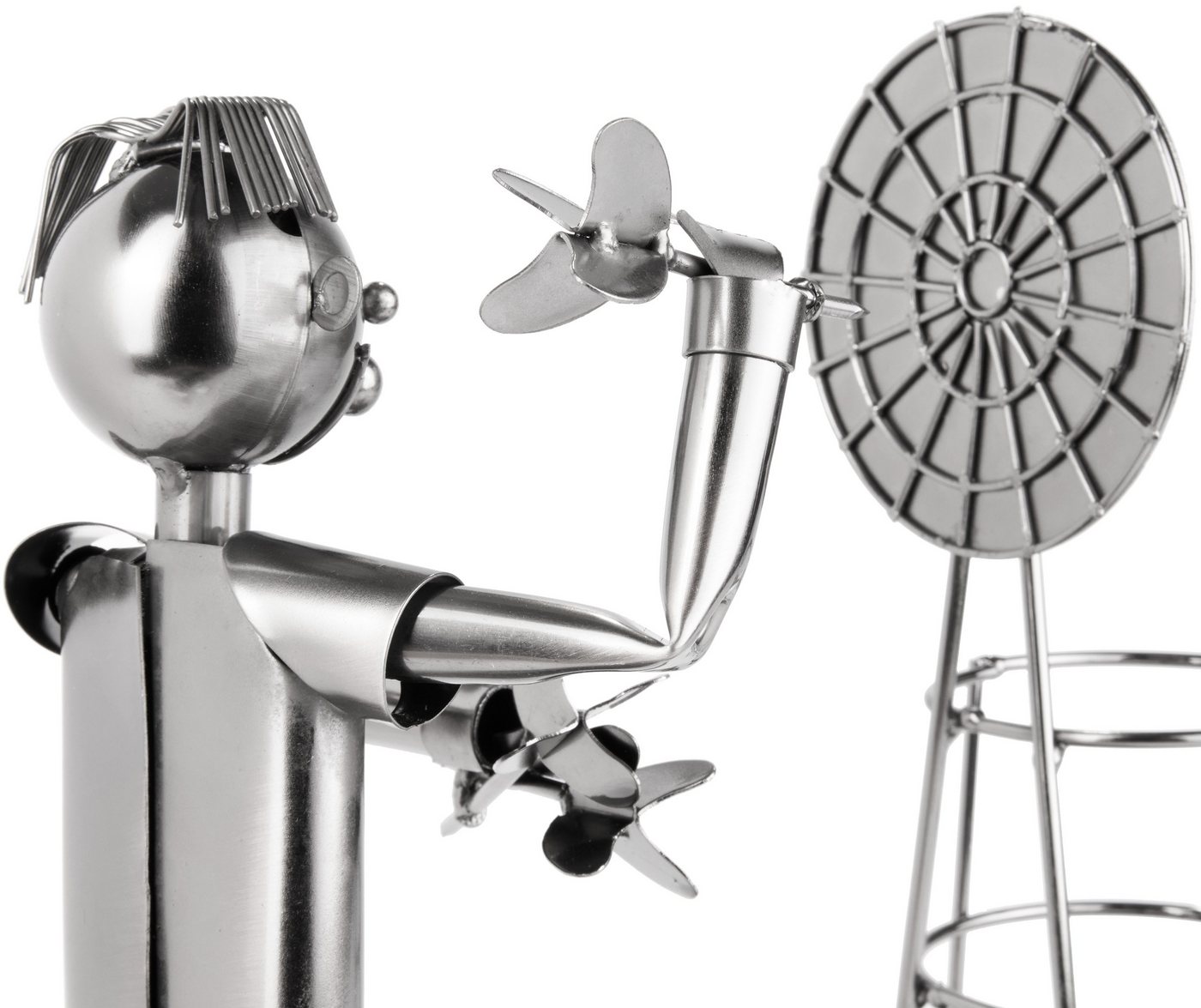 BRUBAKER Flaschenhalter Bierflaschenhalter Darts Meisterschaft, (Bier Halter mit Grußkarte für Dartspieler und Darts Fans, 1-St), Metall Skulptur Flaschenstände – Bild 4 von 5