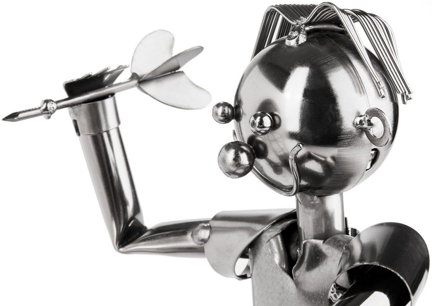 BRUBAKER Flaschenhalter Bierflaschenhalter Darts Meisterschaft, (Bier Halter mit Grußkarte für Dartspieler und Darts Fans, 1-St), Metall Skulptur Flaschenstände – Bild 5 von 5