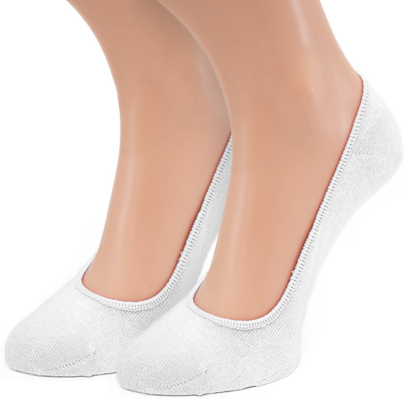 BRUBAKER Füßlinge unsichtbare kurze Socken, Sneakersocken für Damen (12-Paar) Basic Ballerina Socken Set für Frauen, Baumwolle, Größe 36-41 – Bild 2 von 2
