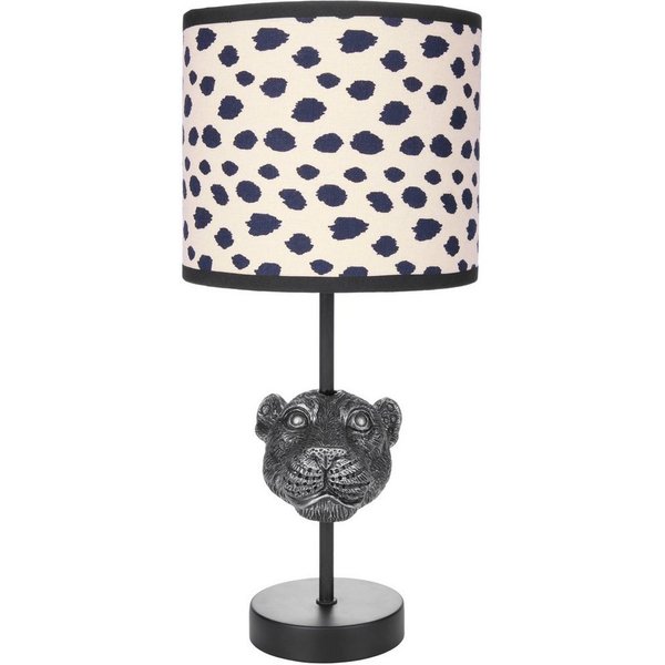 BRUBAKER Nachttischlampe Tischleuchte Leopard, Tischlampe, ohne Leuchtmittel, Motiv Lampe mit massiven Fuß aus Polyresin, Höhe 40 cm