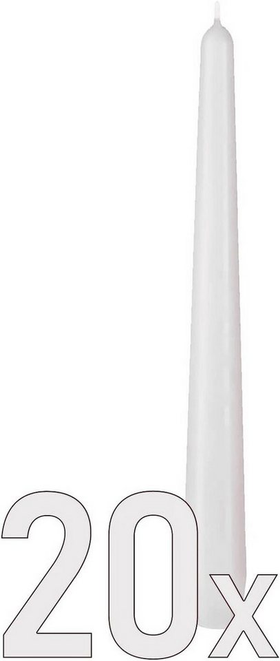 BRUBAKER Spitzkerze Premium Kerzen Set - bis zu 7,5 Stunden Brenndauer pro Kerze (Leuchterkerzen, 20-tlg., Halterkerzen Deko), 24 cm Tafelkerzen für Kerzenständ – Bild 2 von 5