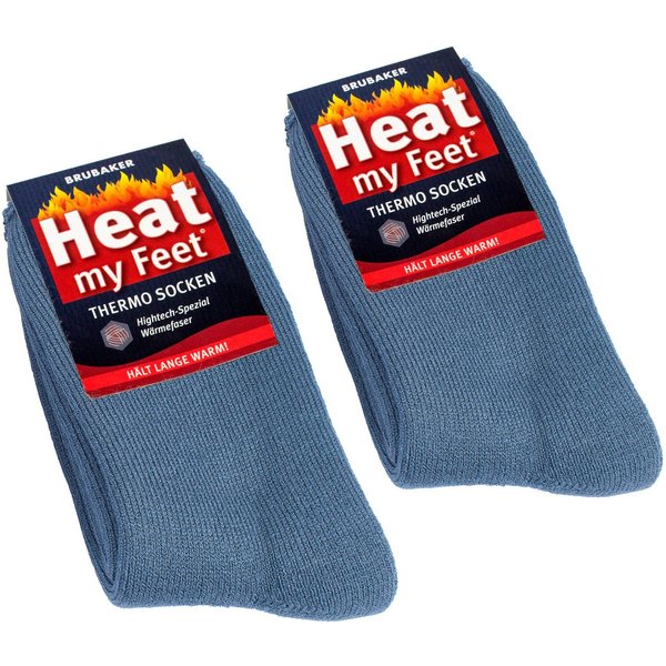 BRUBAKER Thermosocken extra warme Kuschelsocken (Set, 2-Paar, Heat my Feet) Wintersocken für Damen und Herren