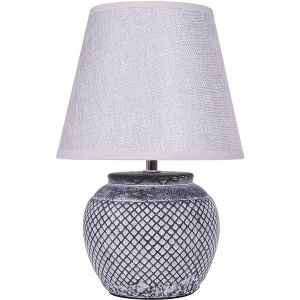 BRUBAKER Tischleuchte Nachttischlampe Grau, Ohne Leuchtmittel, Keramikfuß - moderne Tischlampe, Antik - Orientalisch