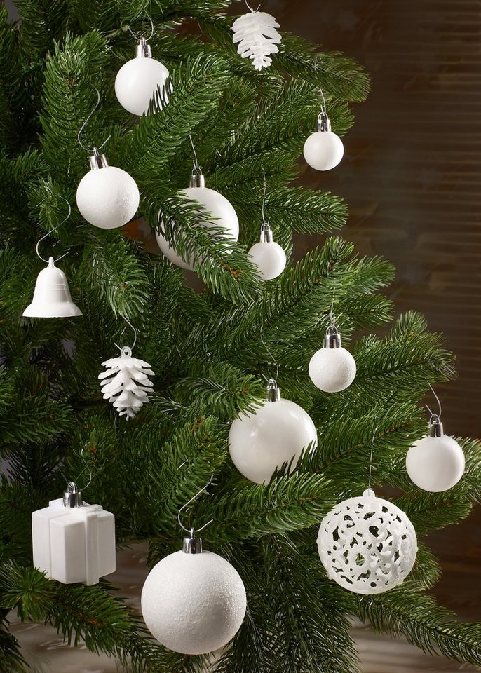 BRUBAKER Weihnachtsbaumkugel 101-teiliges Weihnachtskugel-Set mit Baumspitze, Christbaumschmuck aus Kunststoff, Weihnachtsdekoration edel und robust – Bild 5 von 5