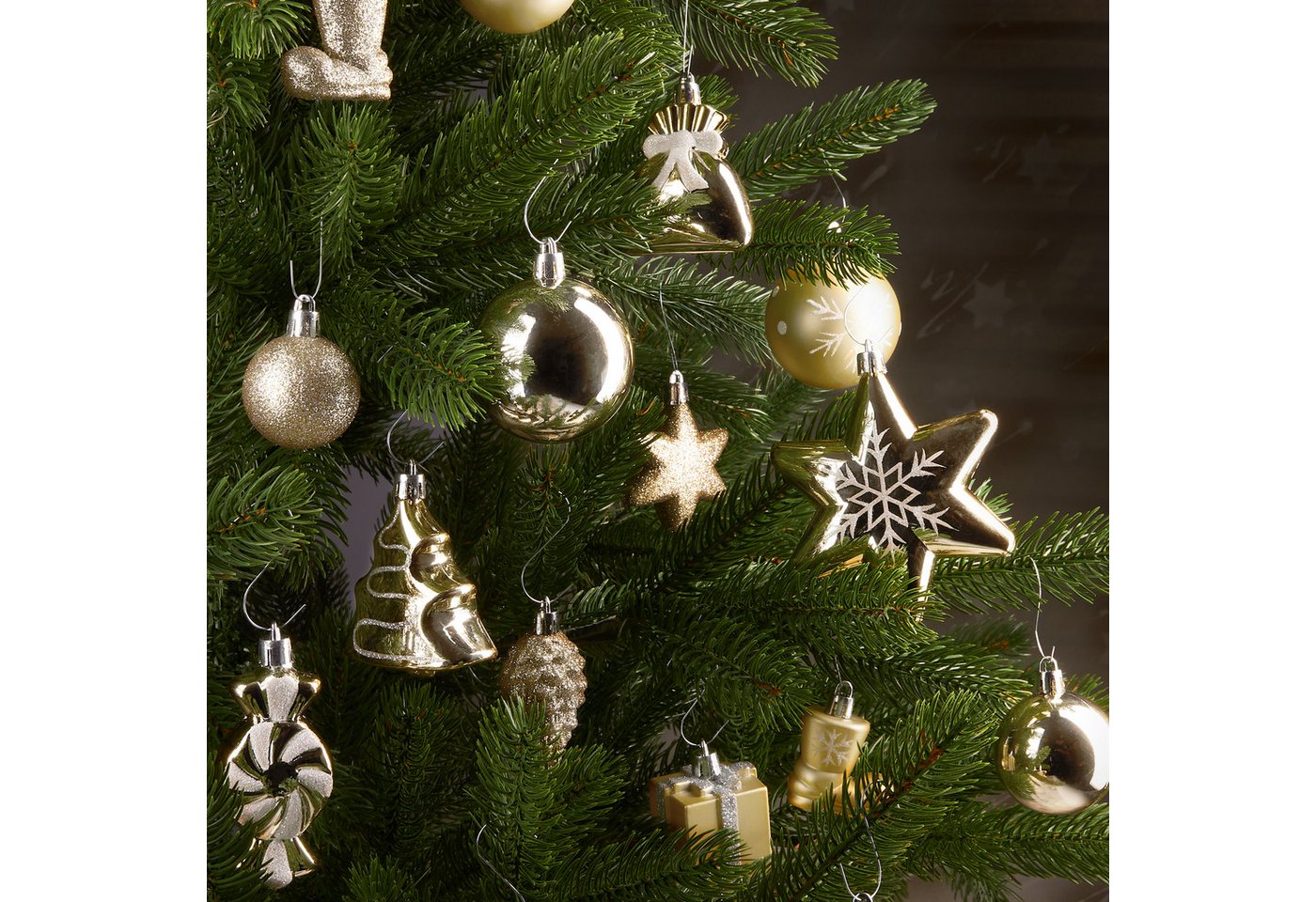 BRUBAKER Weihnachtsbaumkugel 77-teiliges Weihnachtskugel-Set, Christbaumschmuck aus Kunststoff, Weihnachtsdekoration Baumkugeln – Bild 5 von 5