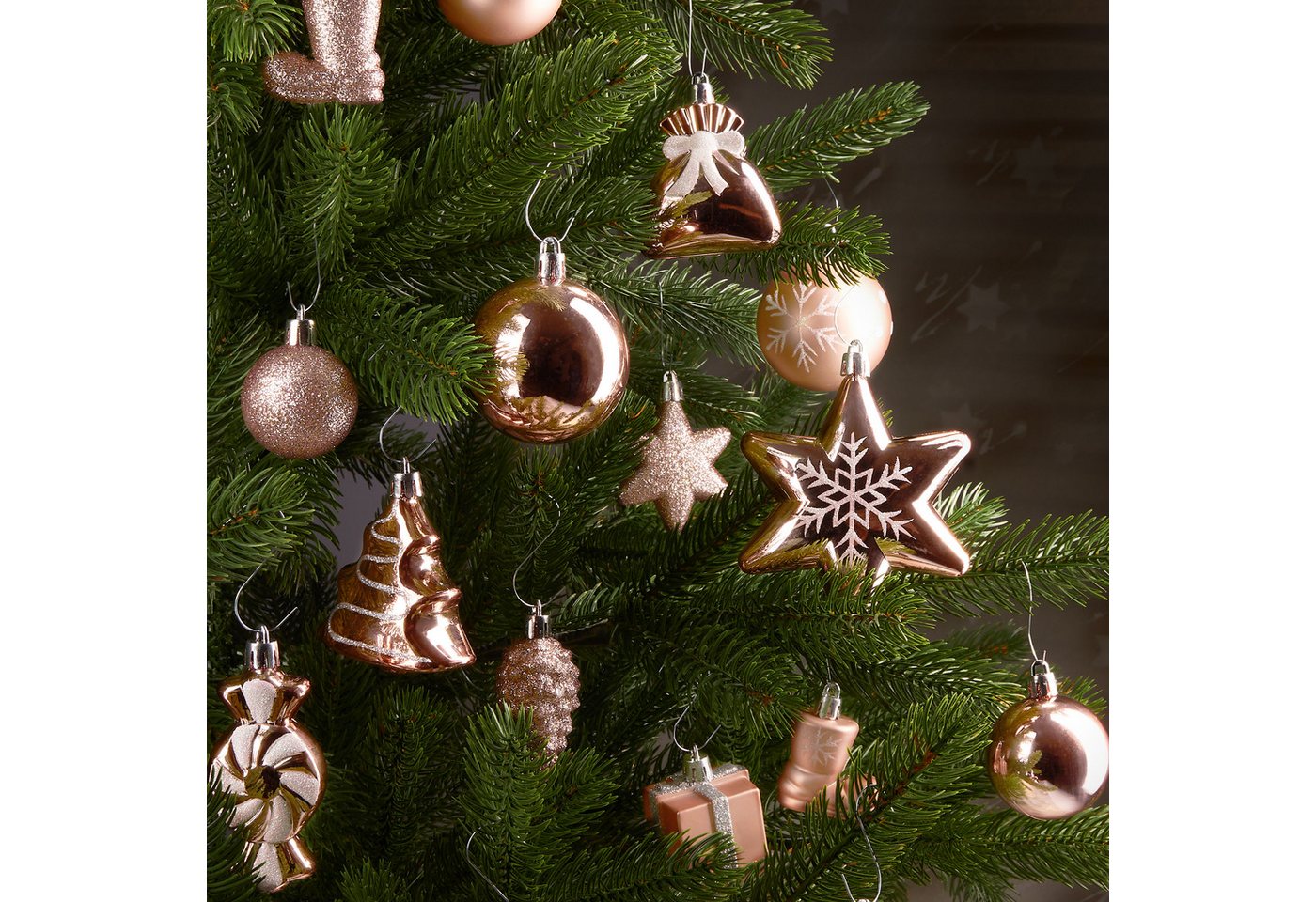 BRUBAKER Weihnachtsbaumkugel 77-teiliges Weihnachtskugel-Set, Christbaumschmuck aus Kunststoff, Weihnachtsdekoration Baumkugeln – Bild 5 von 5