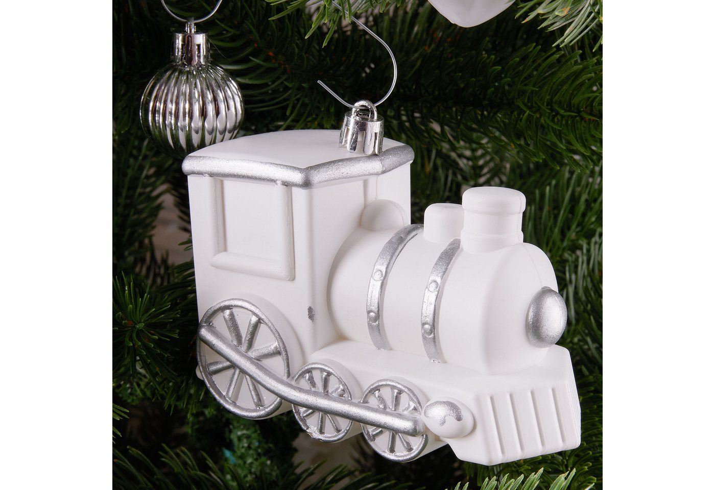 BRUBAKER Weihnachtsbaumkugel Christbaumschmuck - Weihnachtskugel Set mit Lokomotive (70 St), Baumkugel Baumschmuck - Anhänger für Weihnachtsbaum – Bild 3 von 5
