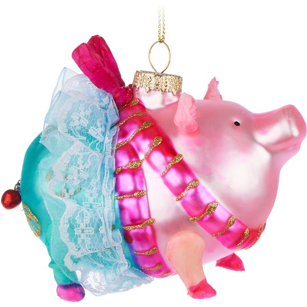BRUBAKER Weihnachtsbaumkugel Lustige Weihnachtskugel aus Glas - Handbemalt & Mundgeblasen (1 St), Christbaumschmuck Figur - Deko Anhänger Baumkugel - Christbaum