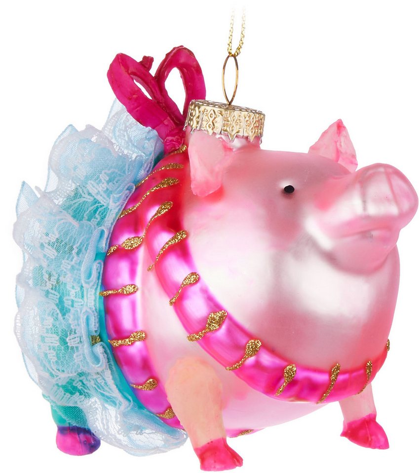 BRUBAKER Weihnachtsbaumkugel Lustige Weihnachtskugel aus Glas - Handbemalt & Mundgeblasen (1 St), Christbaumschmuck Figur - Deko Anhänger Baumkugel - Christbaum – Bild 3 von 5