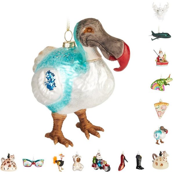 BRUBAKER Weihnachtsbaumkugel Lustige Weihnachtskugel aus Glas - Handbemalt und Mundgeblasen Figuren (1 St), Christbaumschmuck Weihnachtsdeko Anhänger - Deko