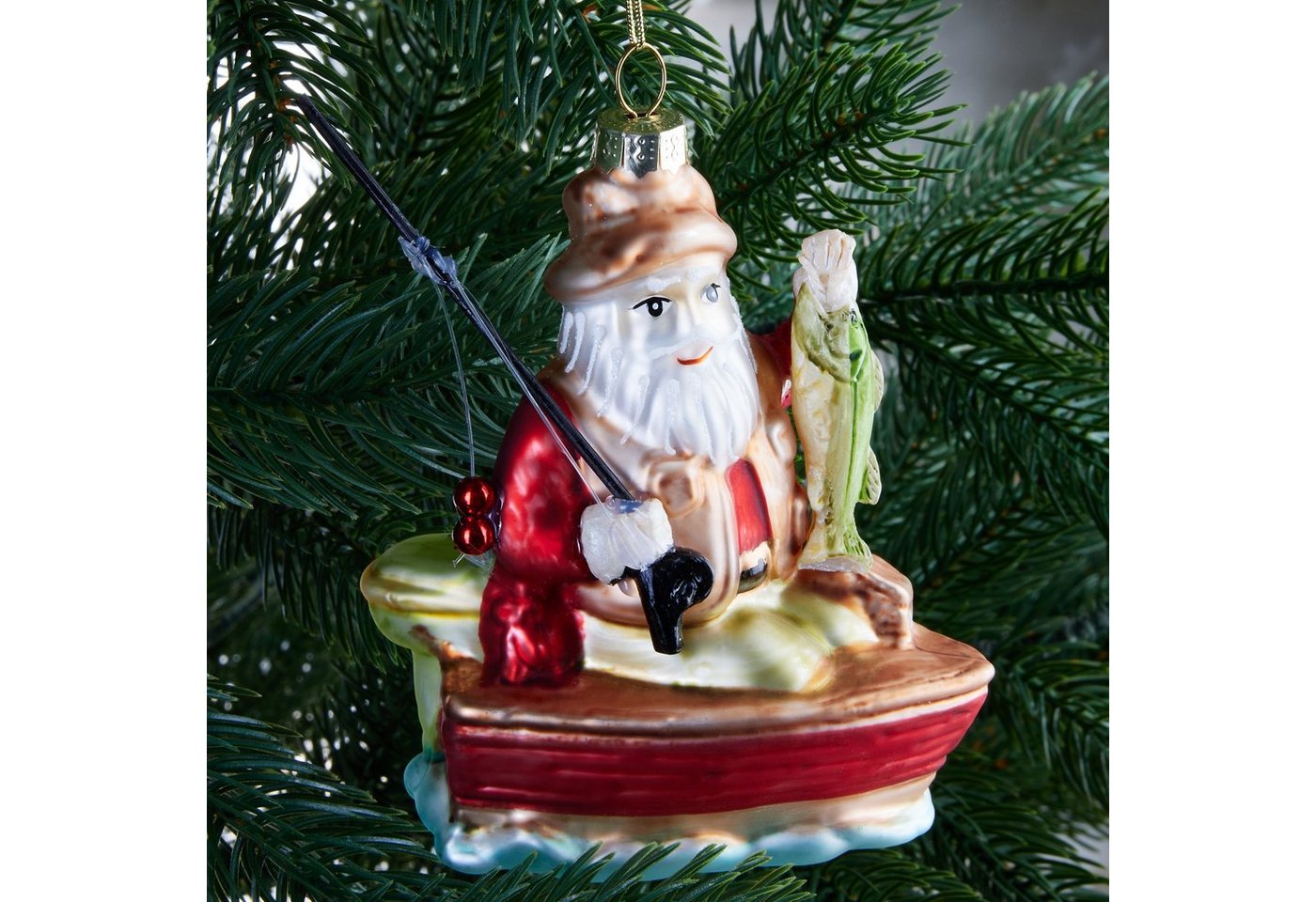BRUBAKER Weihnachtsbaumkugel Lustige Weihnachtskugel aus Glas - Handbemalt und Mundgeblasen Figuren (1 St), Christbaumschmuck Weihnachtsdeko Anhänger - Deko – Bild 3 von 5
