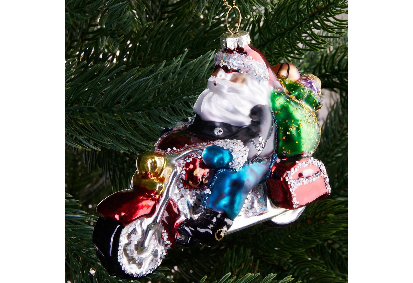 BRUBAKER Weihnachtsbaumkugel Lustige Weihnachtskugel aus Glas - Handbemalt und Mundgeblasen Figuren (1 St), Christbaumschmuck Weihnachtsdeko Anhänger - Deko – Bild 3 von 5