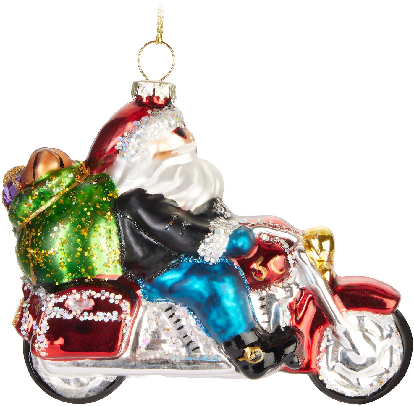 BRUBAKER Weihnachtsbaumkugel Lustige Weihnachtskugel aus Glas - Handbemalt und Mundgeblasen Figuren (1 St), Christbaumschmuck Weihnachtsdeko Anhänger - Deko – Bild 4 von 5