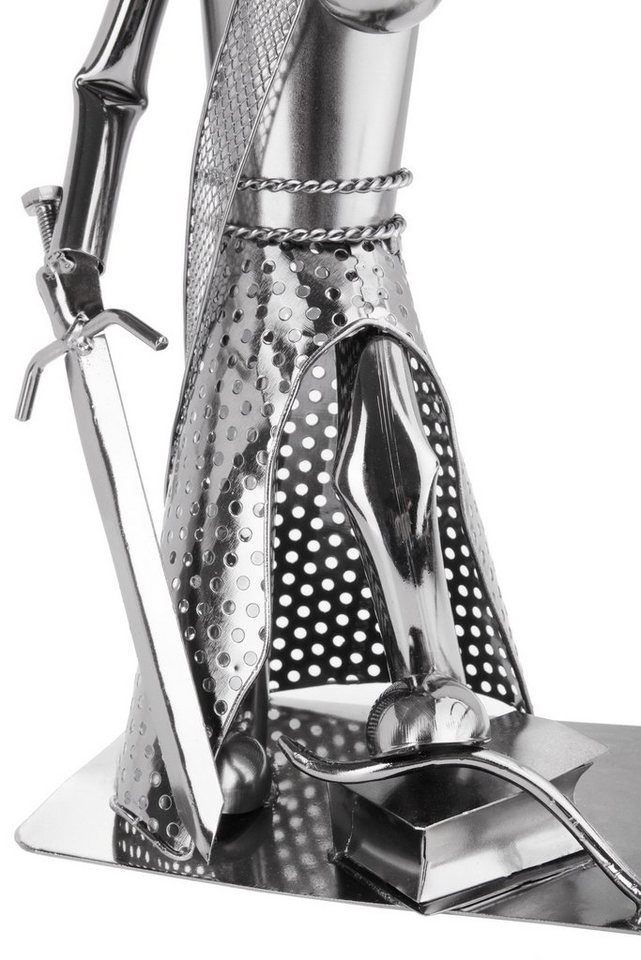 BRUBAKER Weinflaschenhalter Justitia mit Schlange, (inklusive Grußkarte), Metall Skulptur, Wein Geschenk, Flaschenhalter, Weinhalter – Bild 5 von 5