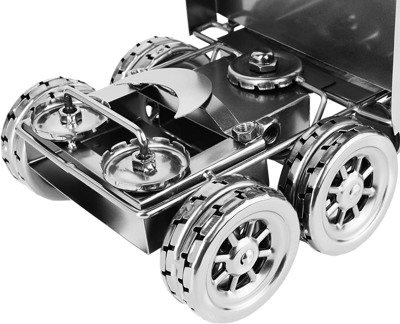 BRUBAKER Weinflaschenhalter Truck, (Bierflaschenhalter für Trucker und LKW-Fahrer, 1-St., inklusive Grußkarte), Herren Metall Skulptur, Bier Geschenk, LKW Bierh – Bild 5 von 5