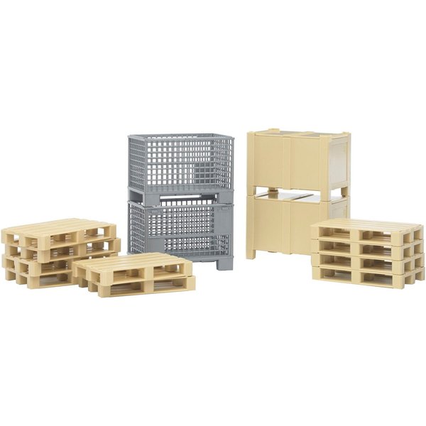 Bruder® Spielwelt Logistik-Set, Paletten und Körbe (02415), Made in Europe