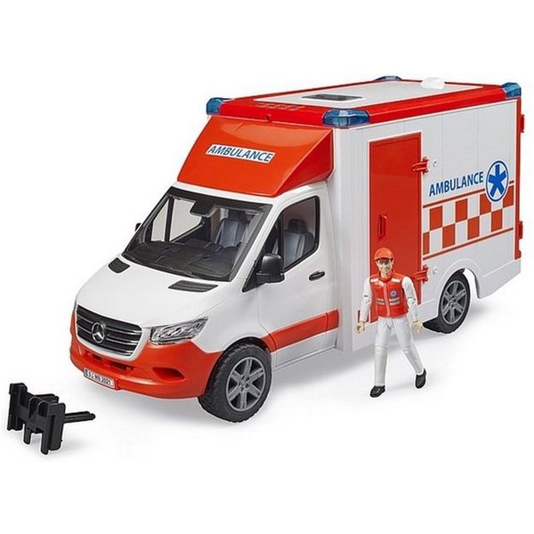 Bruder® Spielzeug-Transporter MB Sprinter Ambulanz mit Fahrer Licht&Sound (02676)