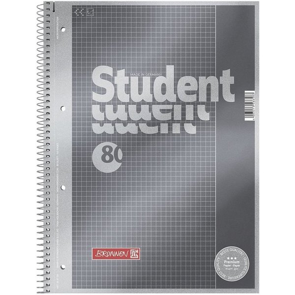 BRUNNEN Collegeblock Student Premium, A4, gelocht, mit Mikroperforation und Ausreißhilfe