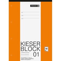 BRUNNEN Kieserblock DIN A4, Lineatur 1, 80 g/m², 50 Blatt