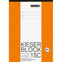 BRUNNEN Kieserblock DIN A4, kariert, 80 g/m², 50 Blatt
