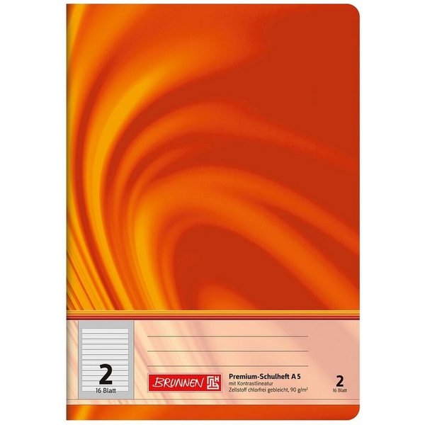 BRUNNEN Schulheft Vivendi, liniert (Lineatur 2), Inhalt / Klassenspiegel, ungelocht, 16 Blatt