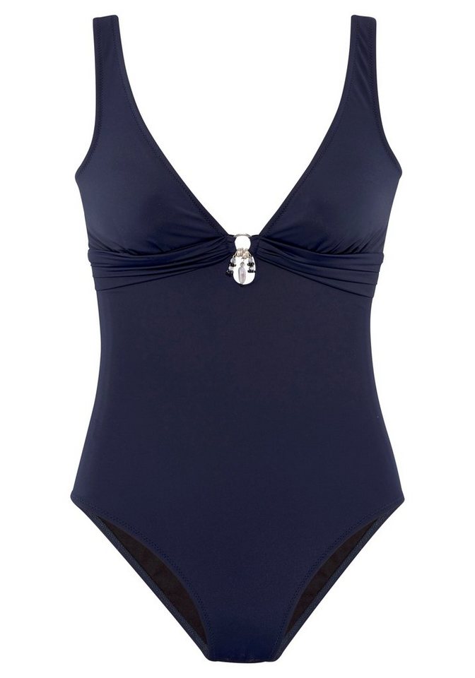 Bruno Banani Badeanzug mit silberfarbenem Accessory – Bild 2 von 5